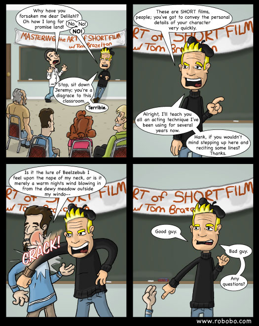 guest strip, Robobo, Andrew Corway, Matthew Corway, acting, lessons, teaching, punch