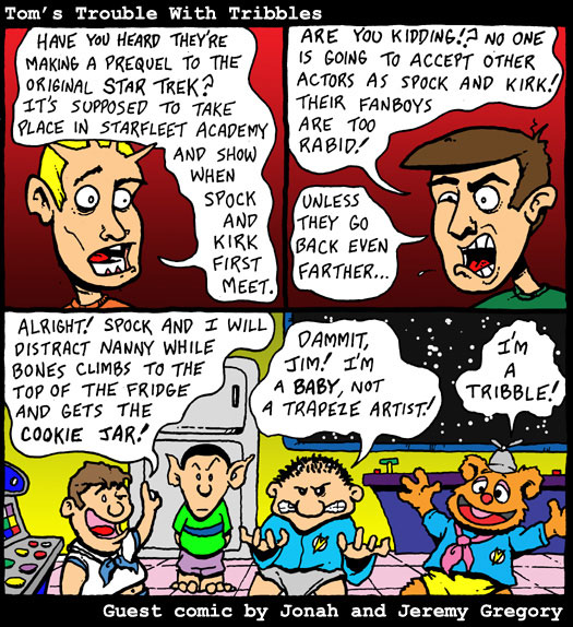 guest strip, Jonah Gregory, Jermey Gregory, Random Pirate Comics, Muppet Babies, Fozzie Bear, Star Trek, prequel, Starfleet Academy, Spock, Bones, Kirk