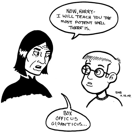 Harry Potter, Professor Snape, spell, sketch, box office