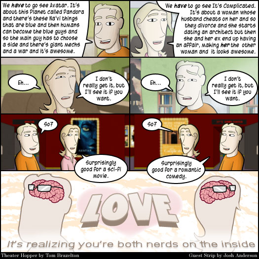 Guest Strip, Josh Anderson, Game U, love, nerds, Avatar, It's Complicated, relationships 