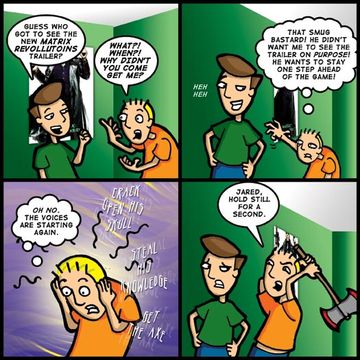 NEVER BRAG TO A HEAD CASE