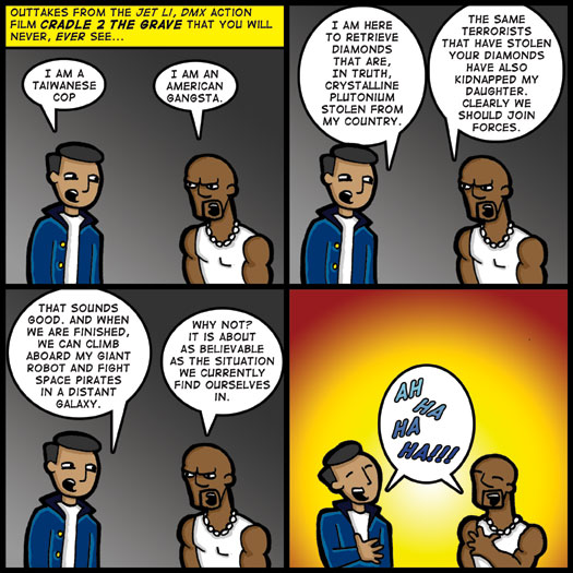 Cradle 2 The Grave, Jet Li, DMX, cop, gangsta, diamonds, giant robot, space pirates, laughing